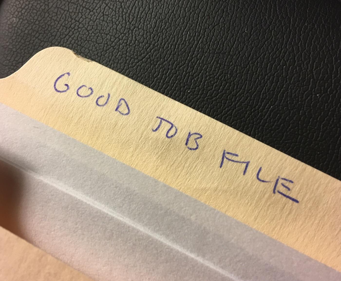 Start Your Own "Good Job File" - Speech is Beautiful